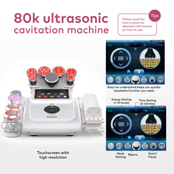 SQ154A Max – Συσκευή σπηλαίωσης 80K 11 σε 1 με πλάκα λέιζερ, RF και EMS