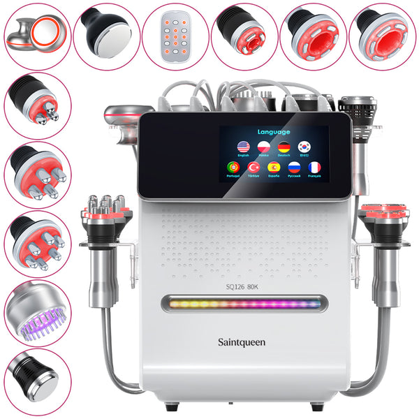 SQ126B Max – Συσκευή σπηλαίωσης 80K 11 σε 1 με λέιζερ, RF, EMS και ψυχρή κεφαλή