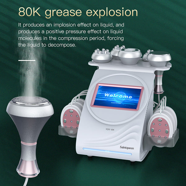 SQ90B Pro – Συσκευή σπηλαίωσης 80K 6 σε 1 με RF, EMS, λέιζερ και μασάζ κενού