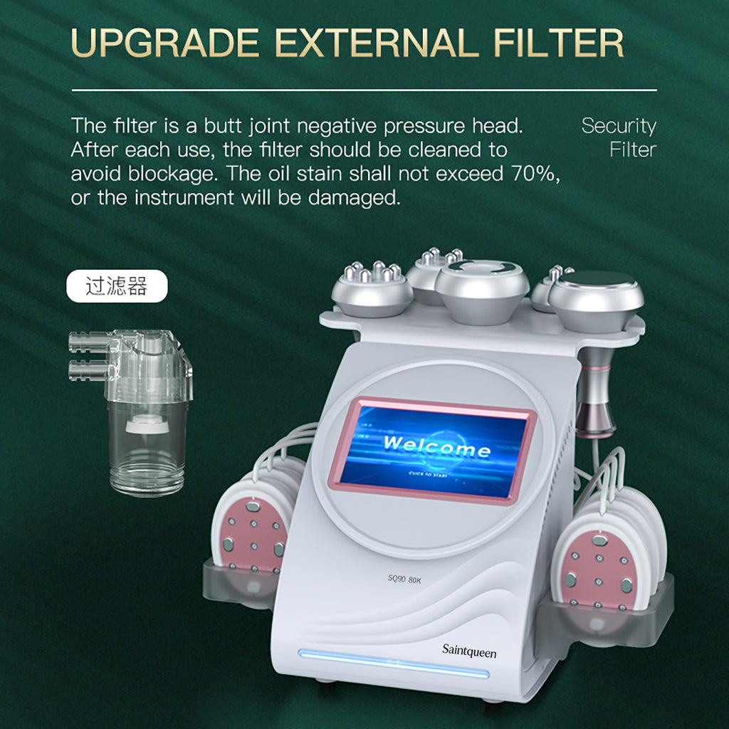 SQ90B Pro – Συσκευή σπηλαίωσης 80K 6 σε 1 με RF, EMS, λέιζερ και μασάζ κενού