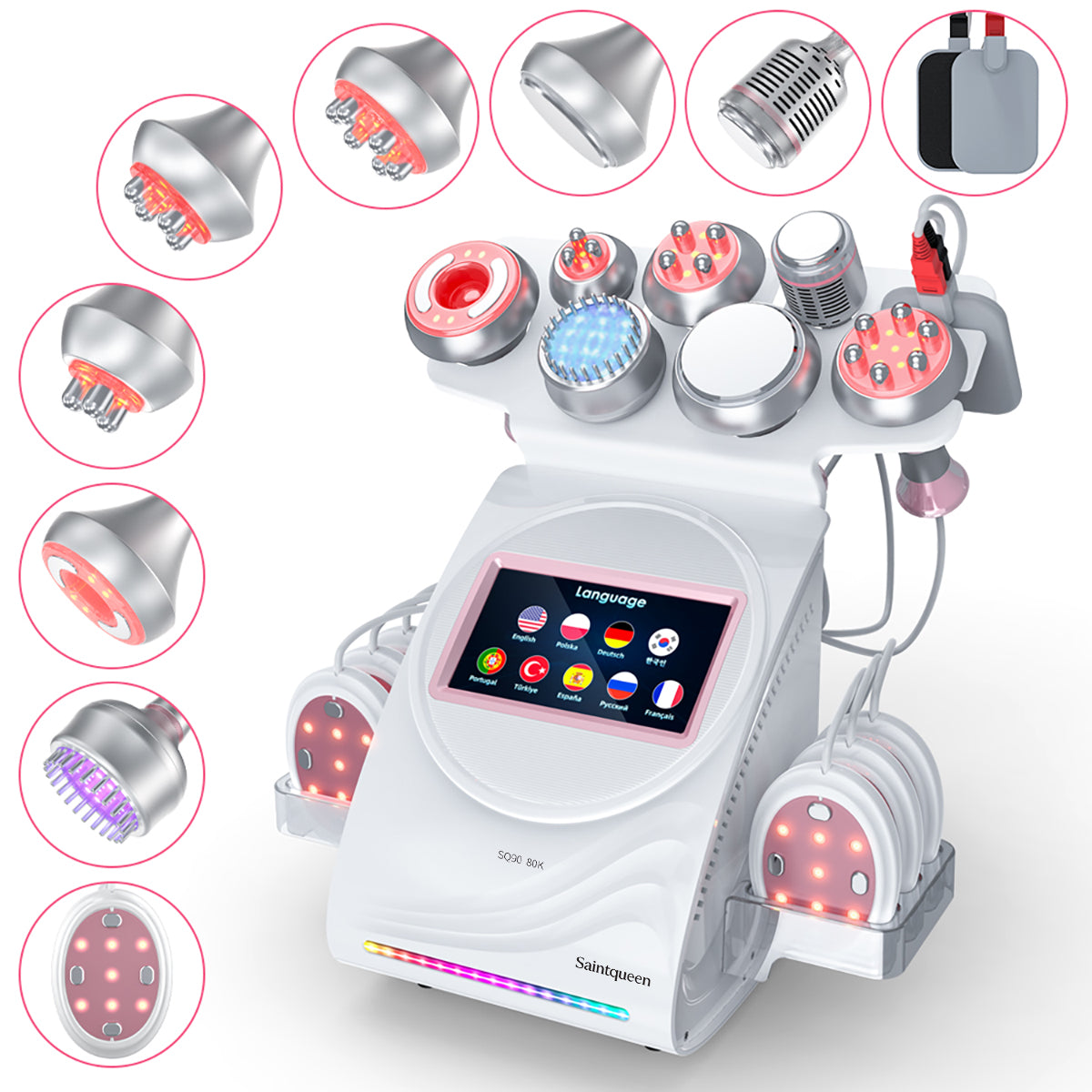 SQ90E Plus – Συσκευή σπηλαίωσης 80K 9 σε 1 με RF, EMS, λέιζερ και μικρορεύμα