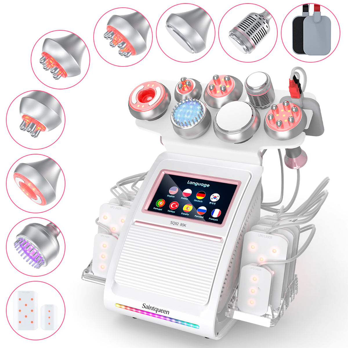 SQ92D Plus – Συσκευή σπηλαίωσης 80K 9 σε 1 με λέιζερ, RF και μικρορεύμα