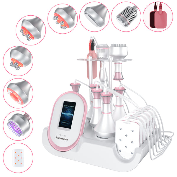 SQ121C Plus – Συσκευή σπηλαίωσης 80K 9 σε 1 με επιθέματα λέιζερ, EMS και BIO LED