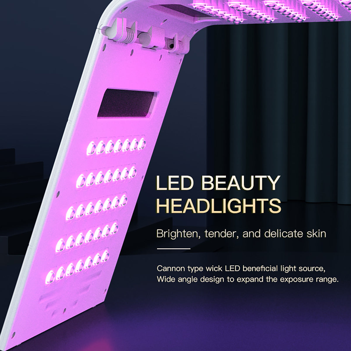 SQ130 – Πτυσσόμενη συσκευή LED 7 χρωμάτων με 119 LED και θερμή κομπρέσα